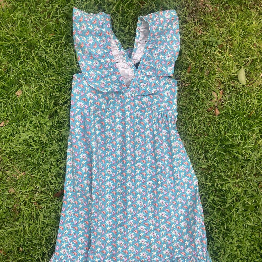 Mott50 Teal Floral Sun-Protective Dress